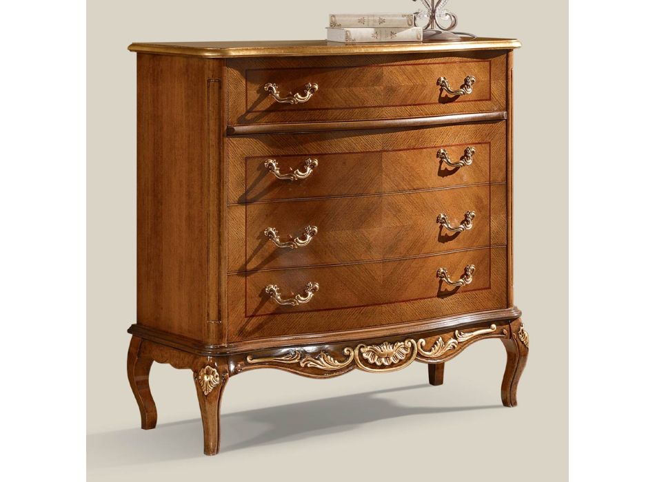 Klassiek woonkamer dressoir wit hout of walnoot Made in Italy - Chantilly Viadurini