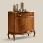 Klassiek woonkamer dressoir Avio blauw of walnoot hout Made in Italy - Chantilly Viadurini