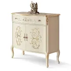 Woonkamer dressoir in walnoot of wit hout en inlegwerk Made in Italy - Katerine Viadurini