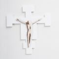 Lasergegraveerd wit kruisbeeld van de Verlosser Made in Italy - Glora