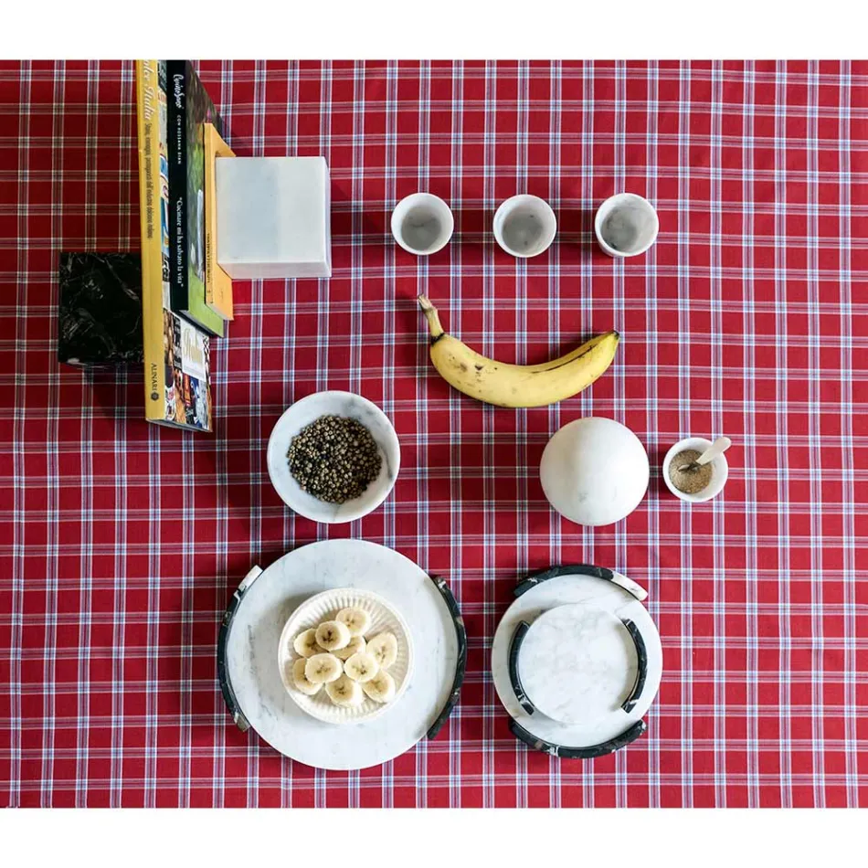 Cube Design presse-papier in satijnwit Carrara-marmer gemaakt in Italië - Qubo Viadurini