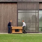 Buitenkeuken 141x70x93 cm gemaakt van massief teakhout en aluminium - Stilosa Viadurini