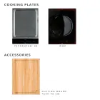 Buitenkeuken 141x70x93 cm gemaakt van massief teakhout en aluminium - Stilosa Viadurini