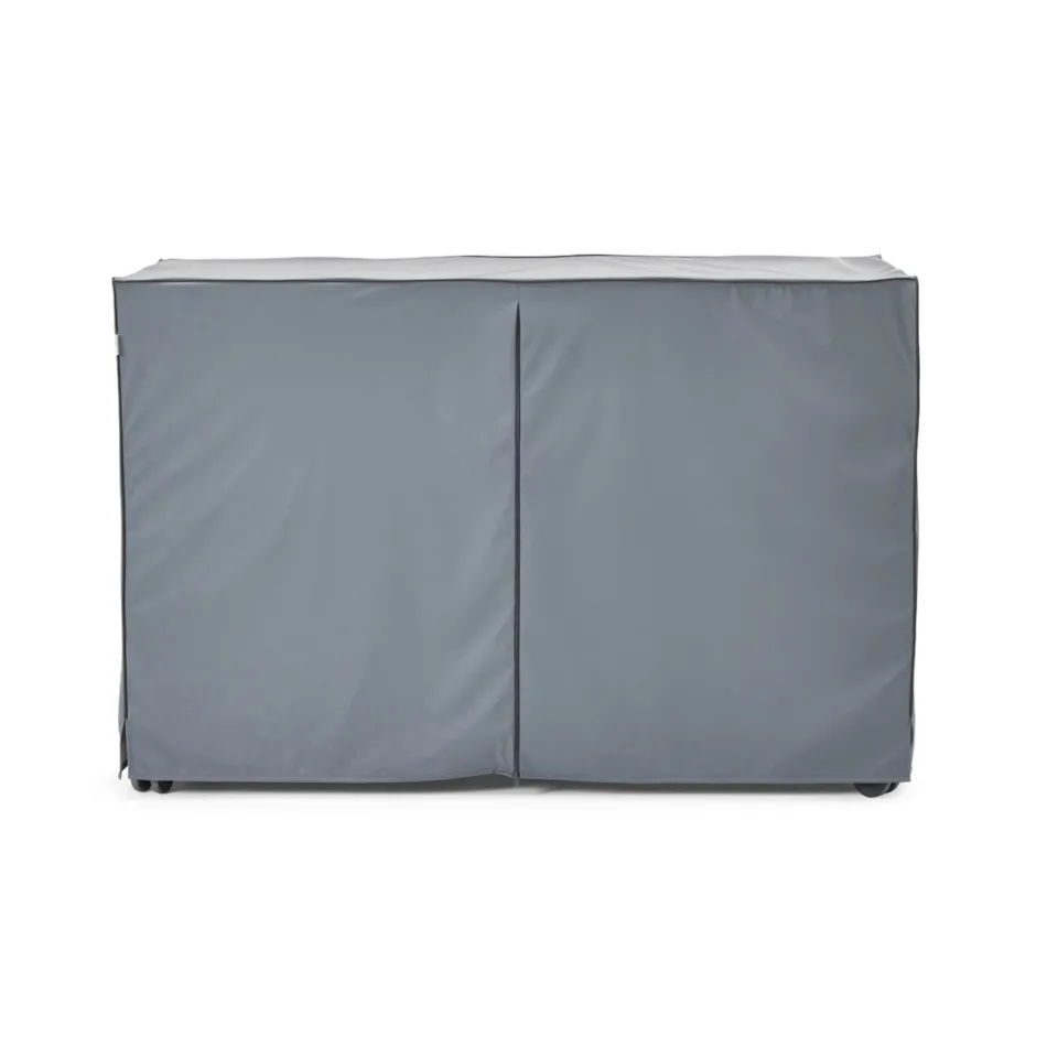 Buitenkeuken 96x70x93 cm gemaakt van massief teakhout en aluminium - Verfijnd Viadurini