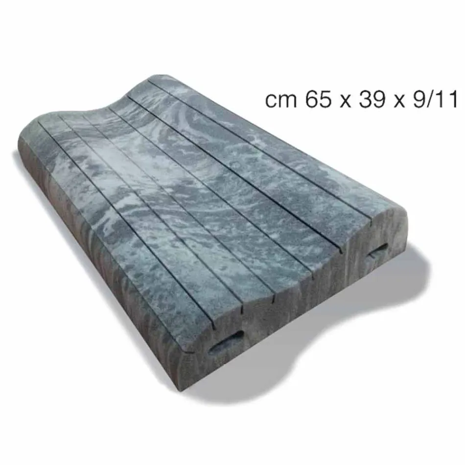 Double Wave Kussen in Memory Xform 11 cm hoog Made in Italy - Curly Viadurini