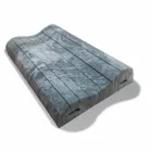 Double Wave Kussen in Memory Xform 11 cm hoog Made in Italy - Curly Viadurini