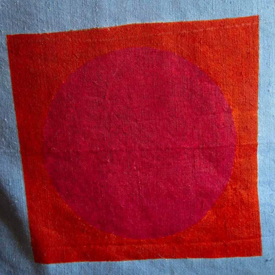 Handgeschilderd hennepkussen Uniek stuk Italiaanse kunst - merken Viadurini