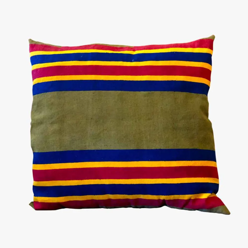 Artistiek Italiaans ambachtelijk kussen Uniek stuk handgeschilderd - Viadurini van Marchi Viadurini