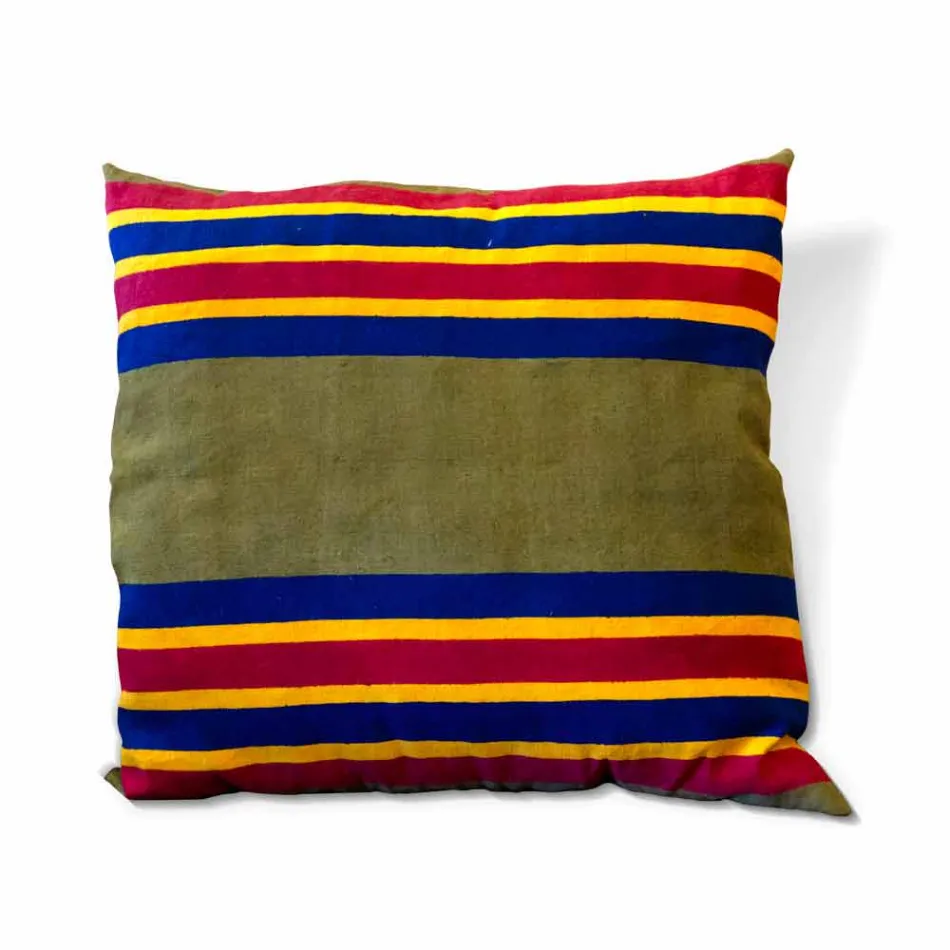 Handgeschilderde Italiaanse artistieke kussen uniek stuk - merken Viadurini