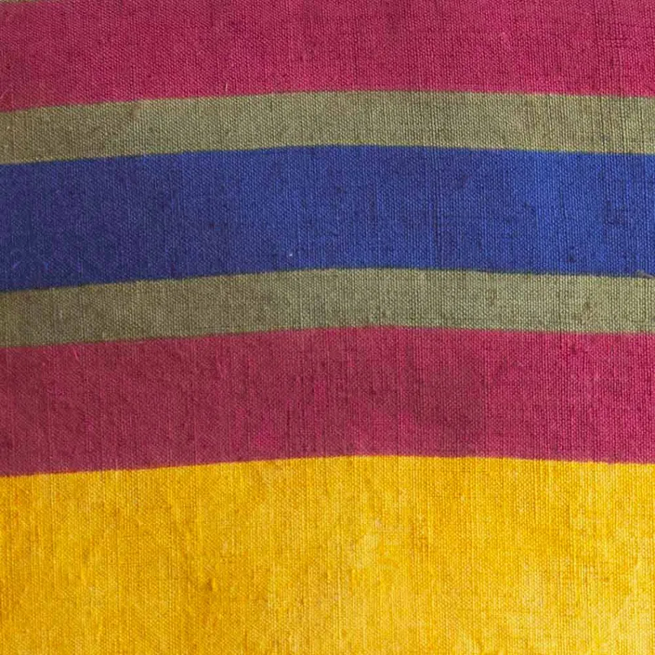 Uniek handgeschilderd Italiaans hennepkussen - merken Viadurini