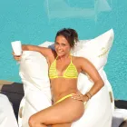 Cloud Pillow ontspannen buiten kunstleer wit nautische Trona Viadurini