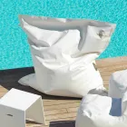 Cloud Pillow ontspannen buiten kunstleer wit nautische Trona Viadurini