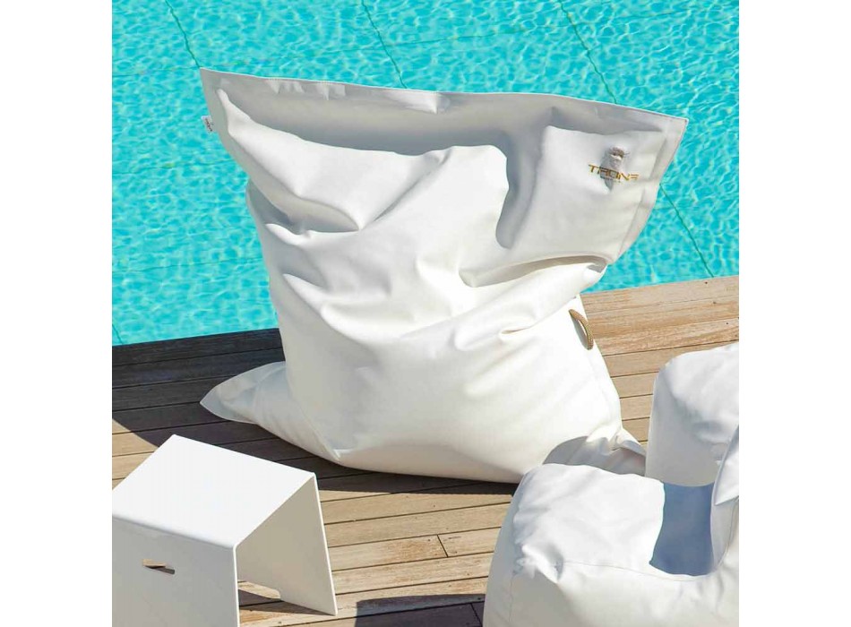 Cloud Pillow ontspannen buiten kunstleer wit nautische Trona Viadurini