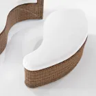 Garden Daybad in Polyrattan Fiber 2 Elements - Vrouw Viadurini