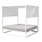 Outdoor daybed met verstelbare witte aluminium structuur - Jurica Viadurini