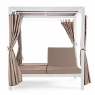 Ligbed voor buiten in textileen en aluminium met verstelbare rugleuningen - Anastasia Viadurini