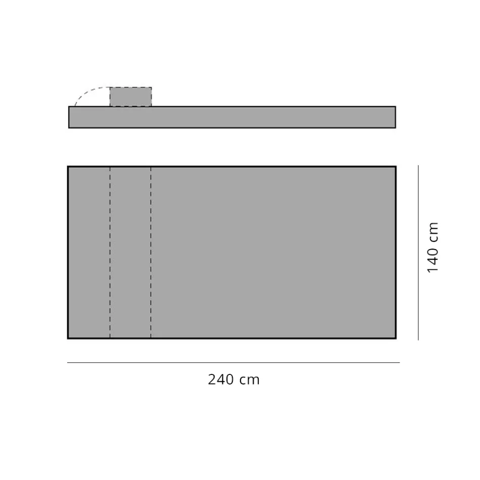 Luxe design dubbel ligbed voor buiten, gemaakt in Italië - Emanuela Viadurini