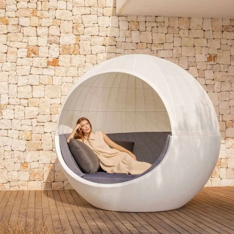 Luxe ronde design tuinbank met parasol - Ulm Moon van Vondom Viadurini