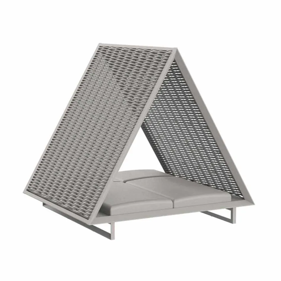 Luxe tuinbank in aluminium en stof - Frame Vineyard by Vondom Viadurini