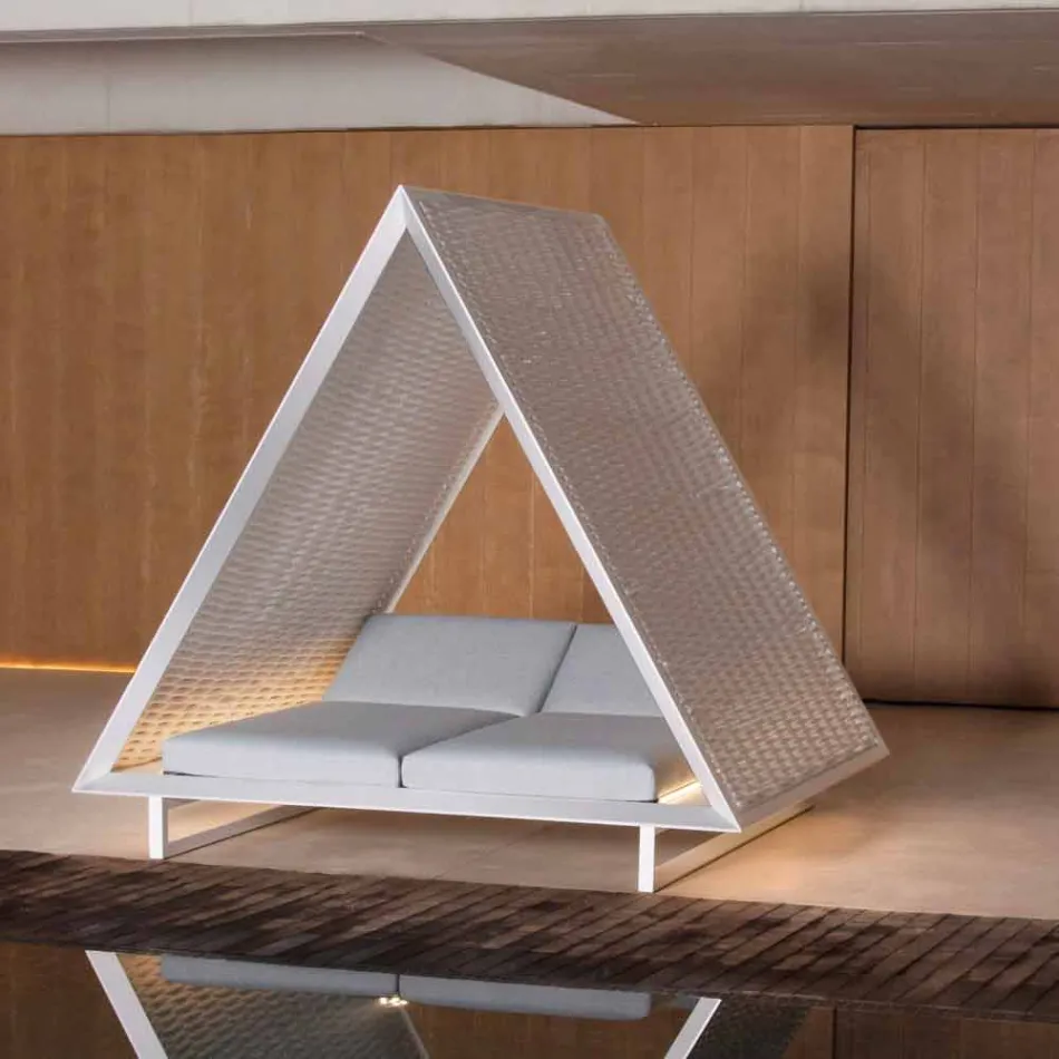 Luxe tuinbank in aluminium en stof - Frame Vineyard by Vondom Viadurini