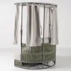 Teak, aluminium, touw + touw tuinligbed met kussens - Arcangelo Viadurini