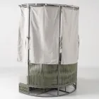 Teak, aluminium, touw + touw tuinligbed met kussens - Arcangelo Viadurini