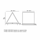 Buitenbank in aluminium en luxe designstof - Frame Vineyard by Vondom Viadurini