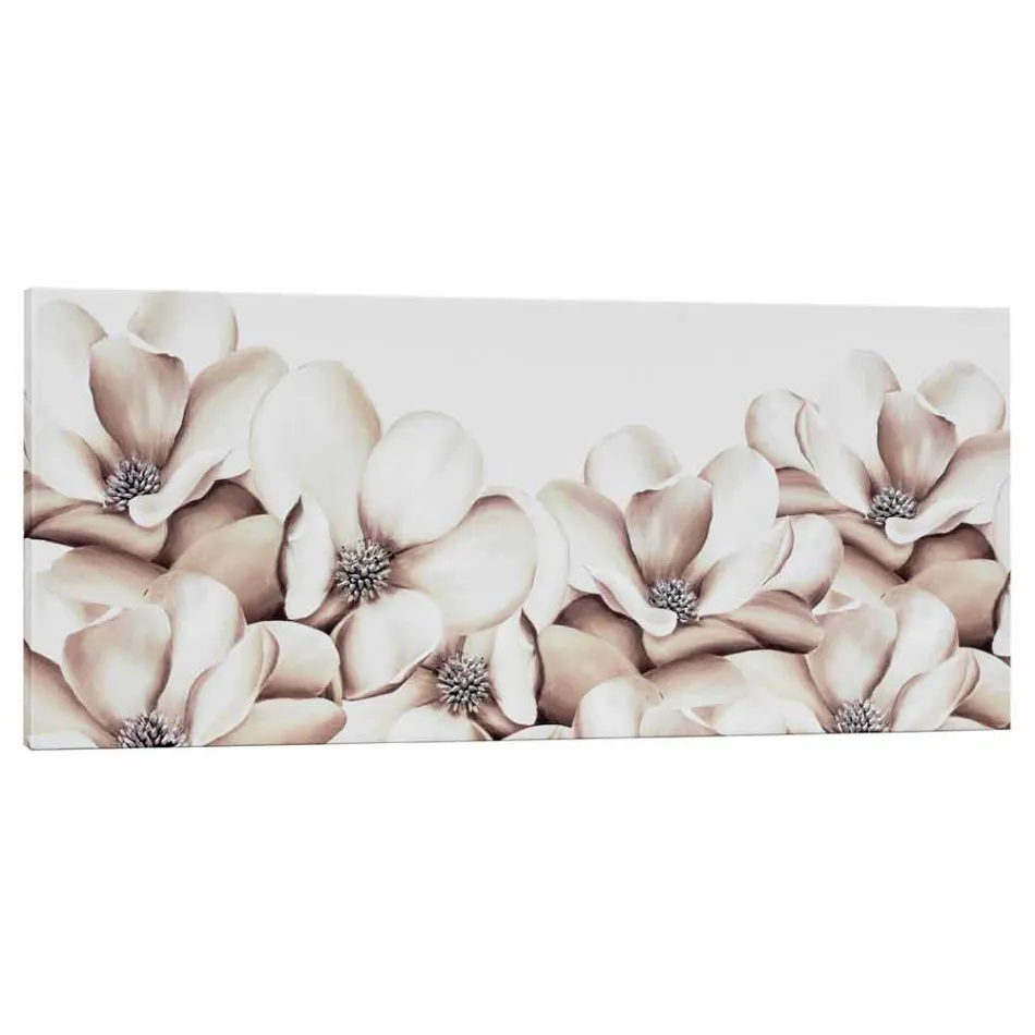 Geschilderd op een met de hand versierd bloemendoek in Itali Moscal Viadurini