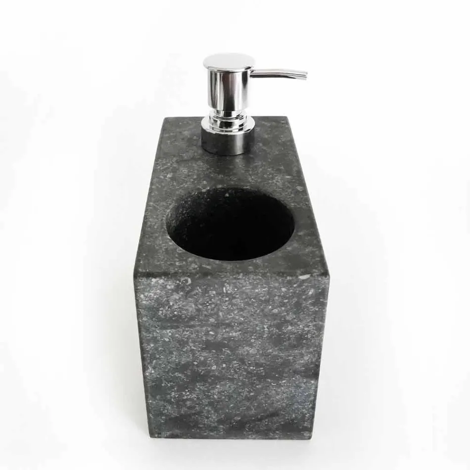 Dispenser voor vloeibare zeep met marmerglas Made in Italy - Clik Viadurini