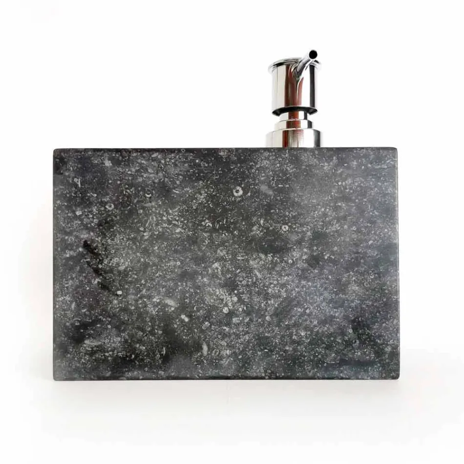 Dispenser voor vloeibare zeep met marmerglas Made in Italy - Clik Viadurini