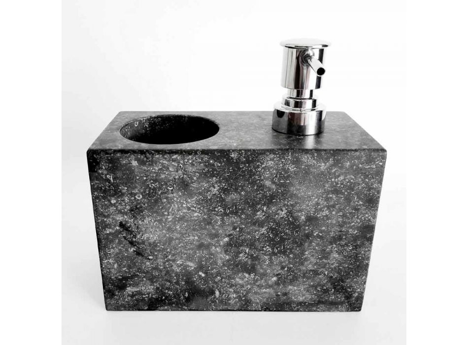 Dispenser voor vloeibare zeep met marmerglas Made in Italy - Clik Viadurini