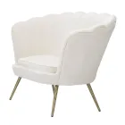 Moderne 2-zitsbank in fluweel met gouden ijzeren poten - Annina Viadurini