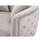 2-zitsbank bekleed met fluweel met ijzeren poten - Annetta Viadurini