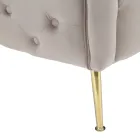 2-zitsbank bekleed met fluweel met ijzeren poten - Annetta Viadurini