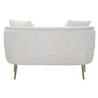 2-zitsbank bekleed met fluweel met ijzeren poten - Annetta Viadurini