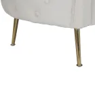 2-zitsbank bekleed met fluweel met ijzeren poten - Annetta Viadurini