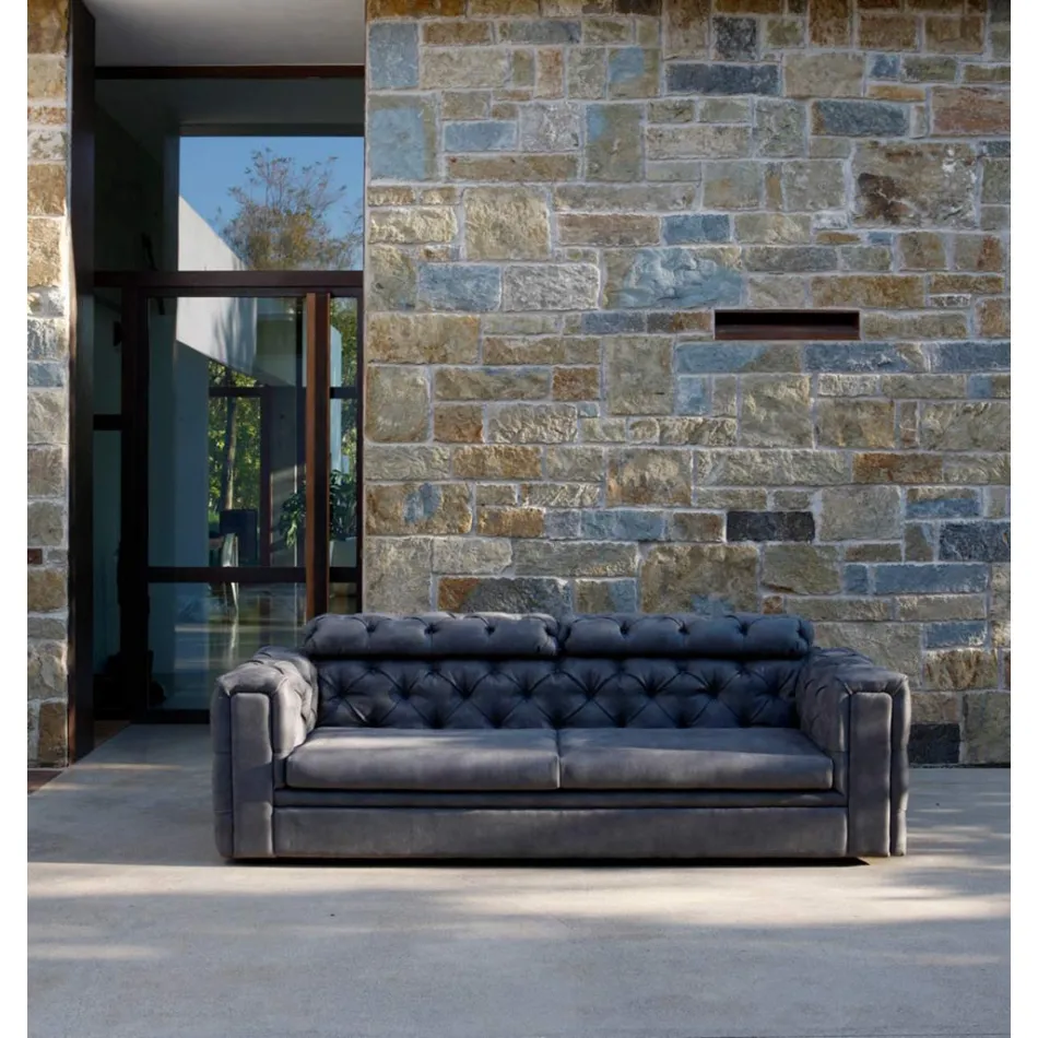 2-zits woonkamerbank met verstelbare hoofdsteun Made in Italy - Unleashed Viadurini