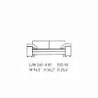 2-zits katoenen bank met zijkubussen in Mdf Made in Italy - Damascus Viadurini