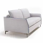 Sofa 2 zetels maxi L.165cm kunstleer / stof gemaakt in Italië Erica Viadurini