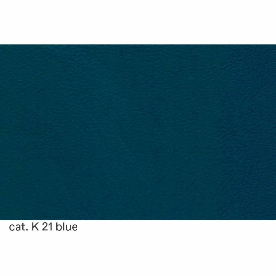 2-zitsbank bekleed met leer met gelakte poten Gemaakt in Italië - Pegolo Viadurini