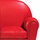 2-zitsbank bekleed met leer met gelakte poten Gemaakt in Italië - Pegolo Viadurini