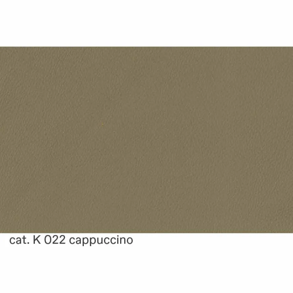 2-zitsbank bekleed met leer met gelakte poten Gemaakt in Italië - Pegolo Viadurini