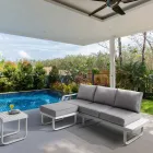 3-zitsbank met buitenpoef Geleverd met 2 hoezen - Partir Viadurini