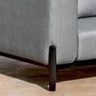 3-zits buitenbank van aluminium met poef en chaise longue - Filomena Viadurini
