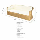 3 persoons outdoor polyetheen gevlochten in Oslo de hand Viadurini