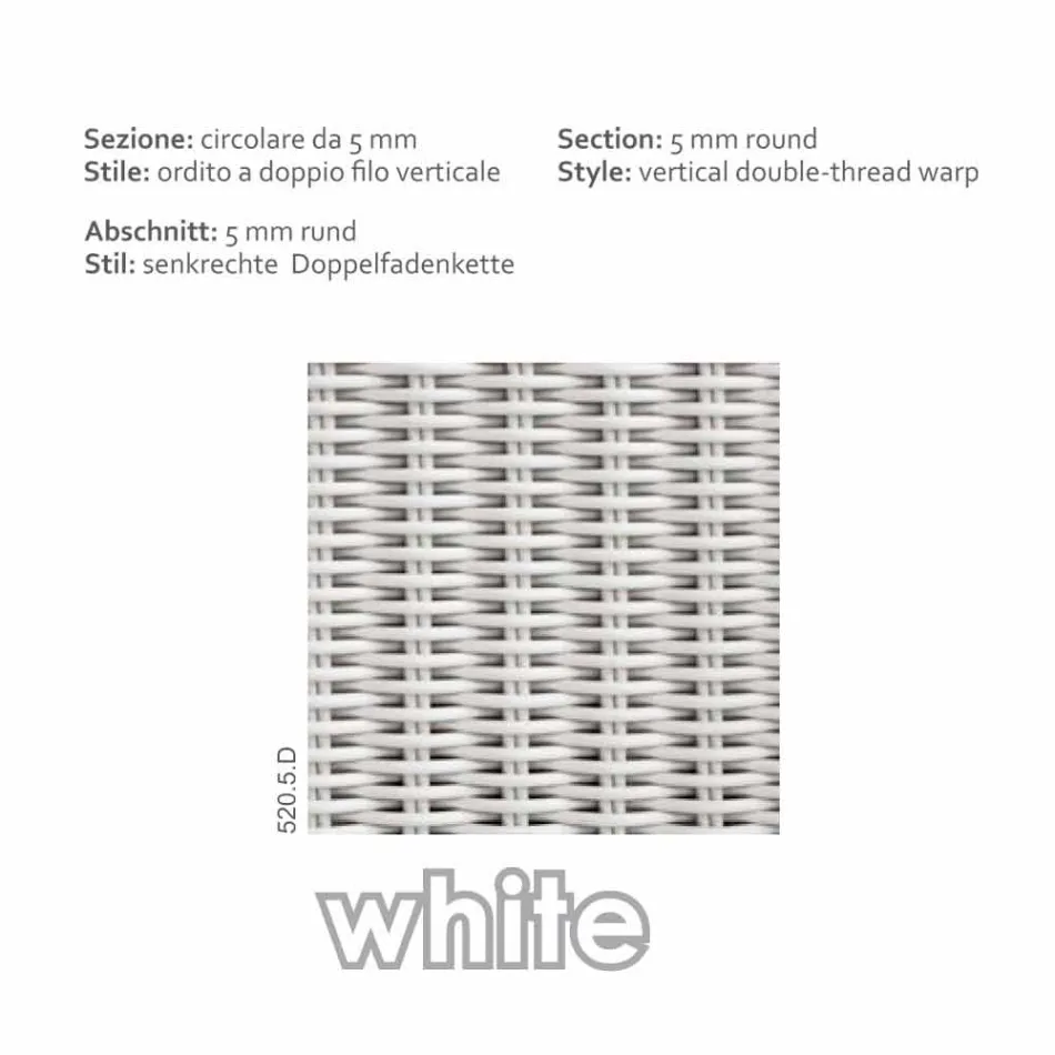 3 persoons outdoor polyetheen gevlochten in Oslo de hand Viadurini