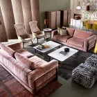 3-zits gestoffeerde designbank Grilli York made in Italy Viadurini