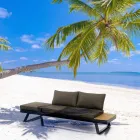 3-zitsbank om te bouwen tot chaise longue met verstelbare rugleuning - Lire Viadurini