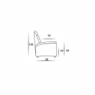 Moderne design 2-zitsbank in leer, eco-leer of Gelso-stof Viadurini