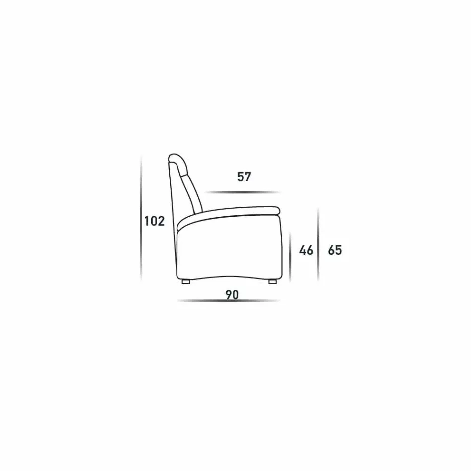 Moderne design 2-zitsbank in leer, eco-leer of Gelso-stof Viadurini